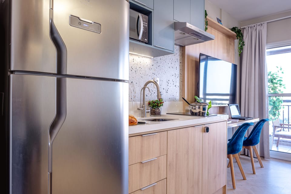 Apartment | Private kitchen | Fridge, microwave, cookware/dishes/utensils