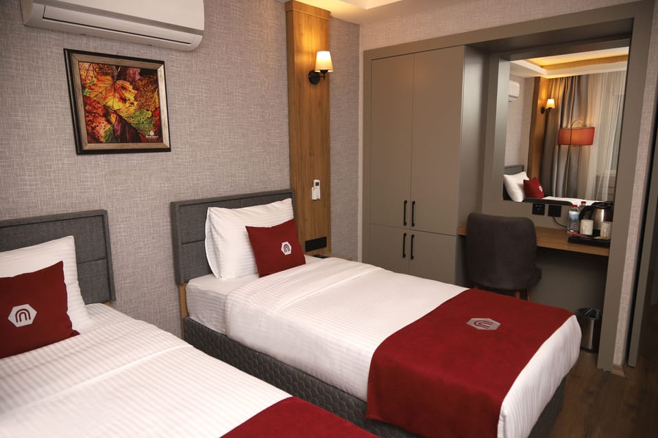 Free minibar items, desk, laptop workspace, free WiFi