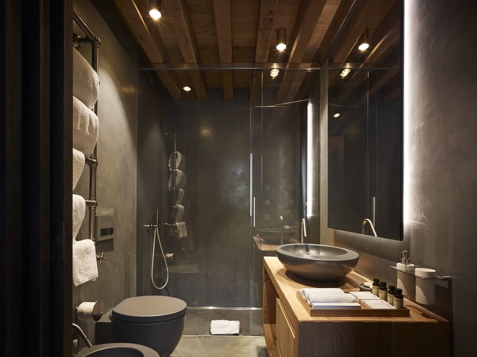 Deluxe Suite | Bathroom | Shower, rainfall showerhead, free toiletries, hair dryer