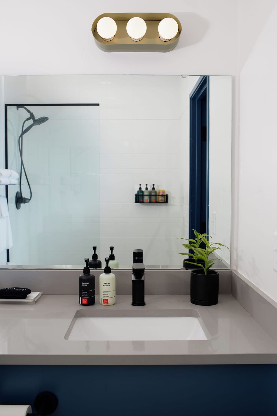 Towels, soap, shampoo, toilet paper