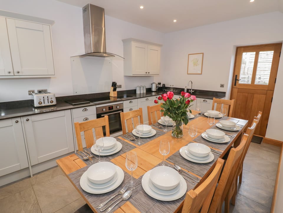 Fridge, dishwasher, electric kettle, toaster