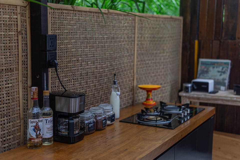 Panoramic Villa | Private kitchen | Fridge, electric kettle, cookware/dishes/utensils