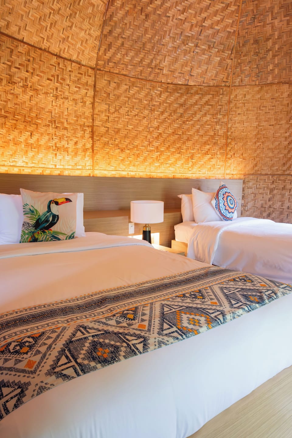 Cabana Huts, 1 Single and 1 Double Bed | Individually decorated, individually furnished, free WiFi, bed sheets
