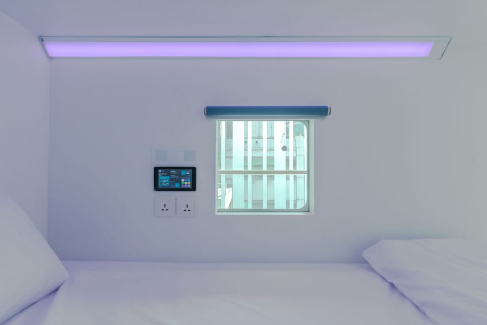 earth single | Desk, laptop workspace, soundproofing, free WiFi