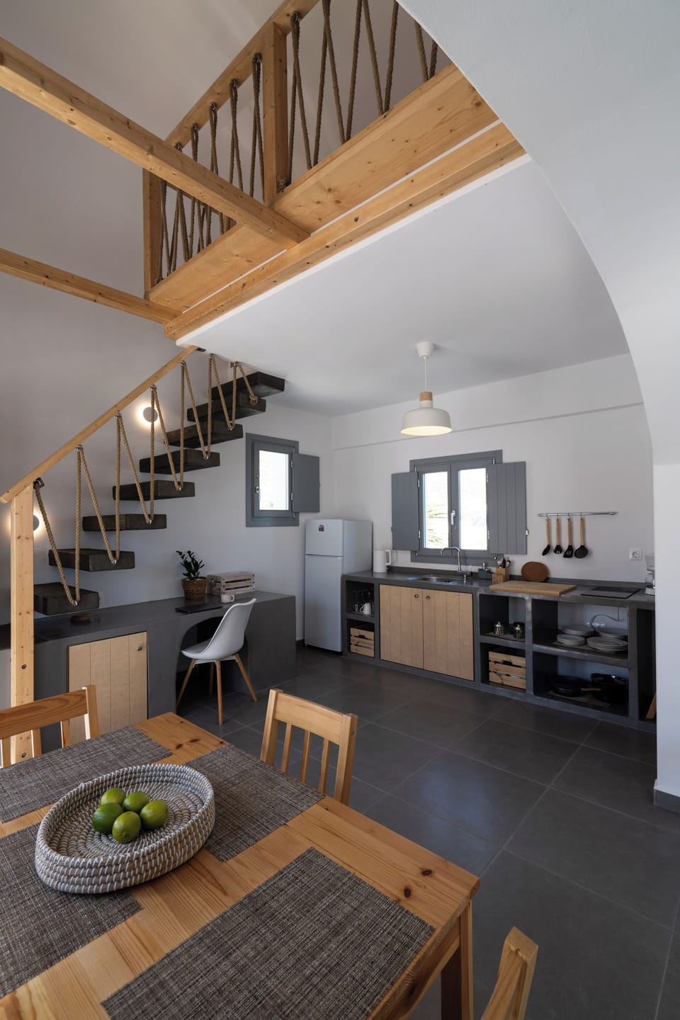 Executive Maisonette Suite with private balcony and Sea View | Private kitchen | Fridge, stovetop, coffee/tea maker, electric kettle