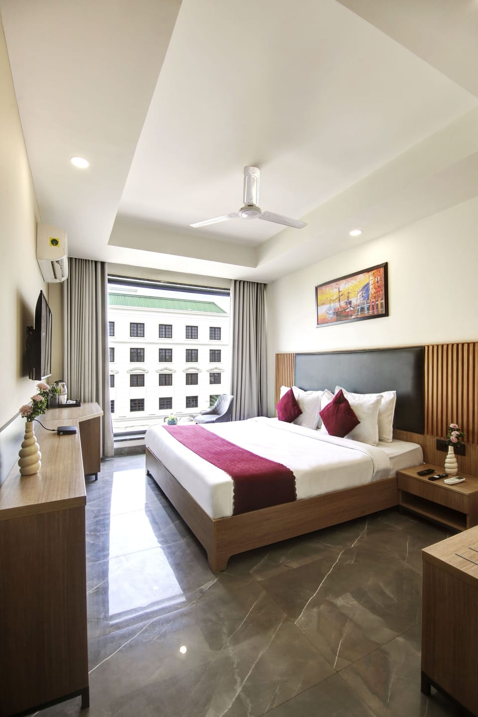 Superior Room with Balcony | Premium bedding, in-room safe, desk, soundproofing