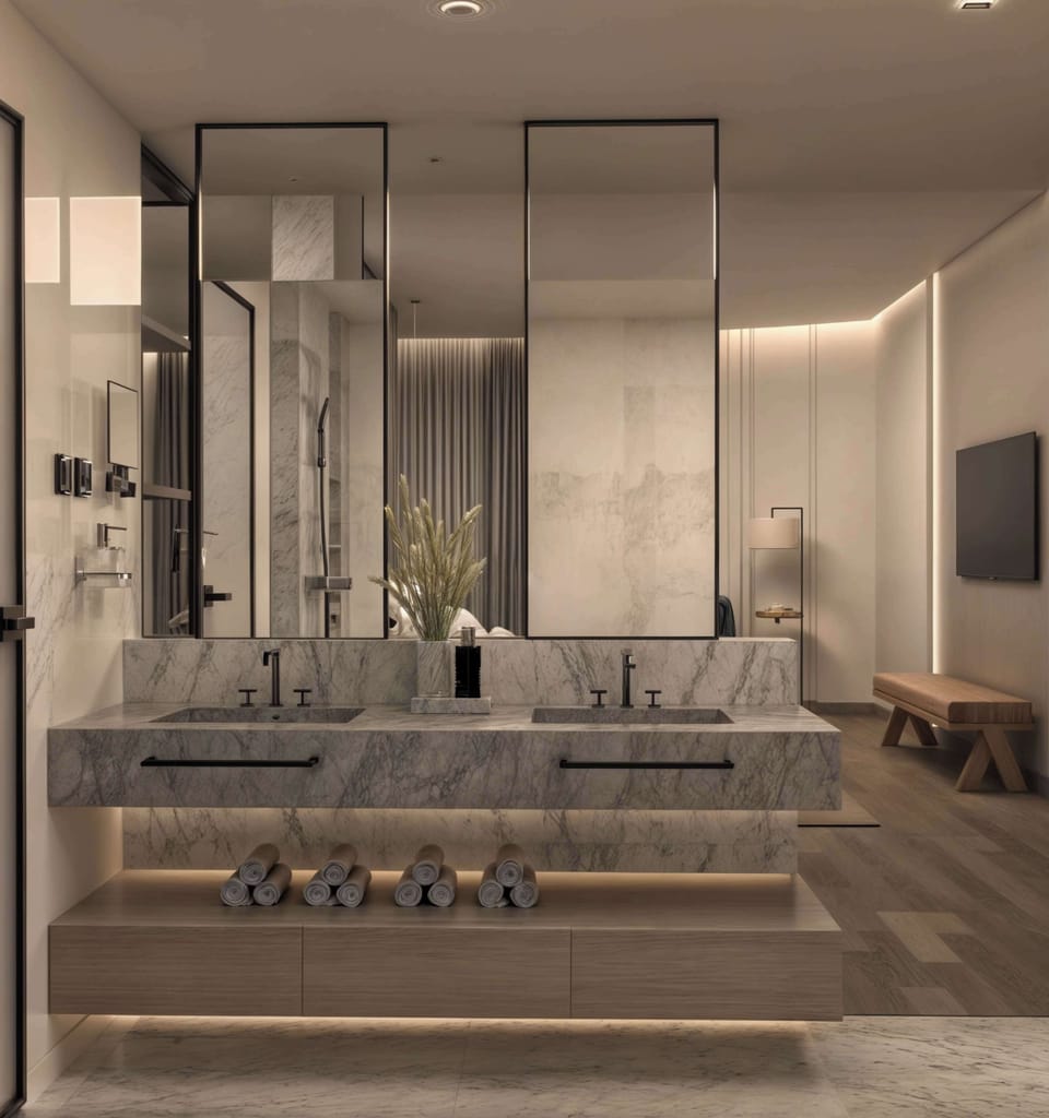 Hair dryer, bathrobes, slippers, bidet
