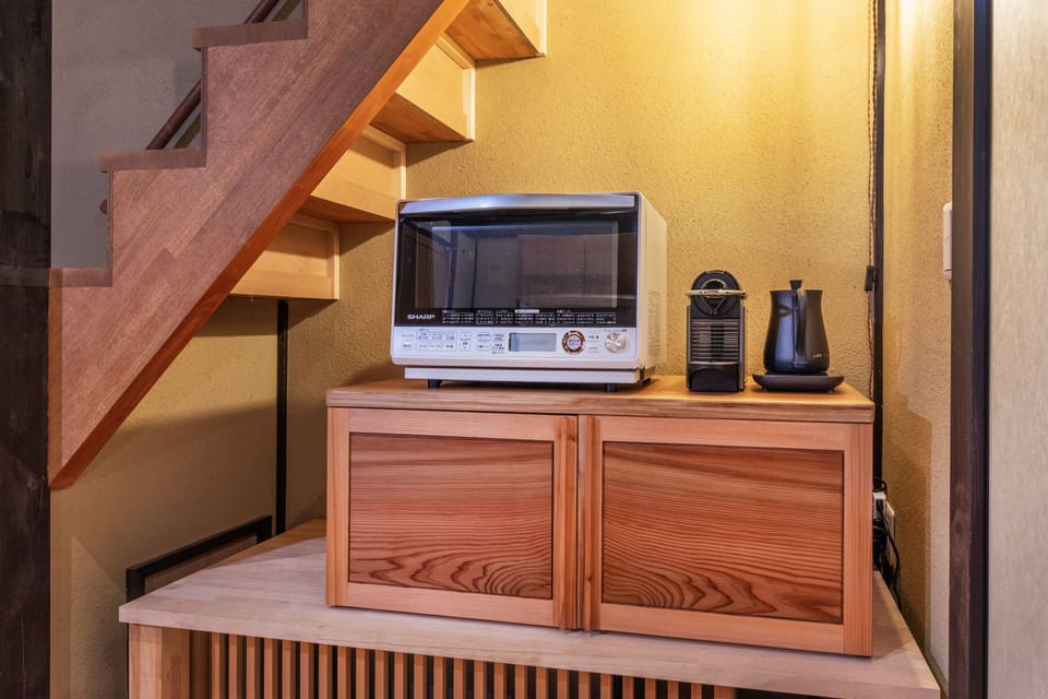 City House | Private kitchen | Full-size fridge, microwave, stovetop, electric kettle
