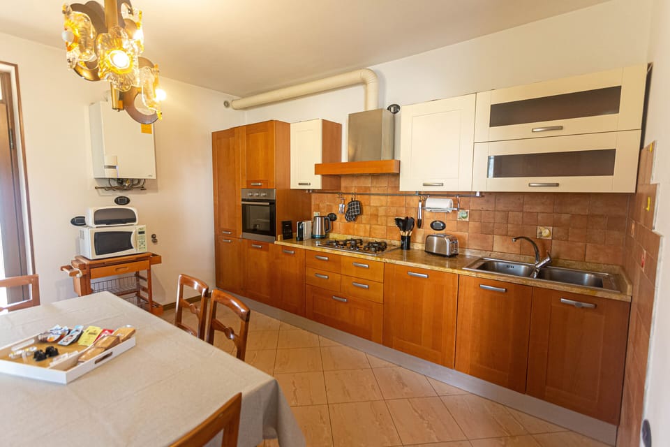 Superior Apartment, Balcony, Ground Floor | Private kitchen | Full-size fridge, stovetop, espresso maker, coffee/tea maker