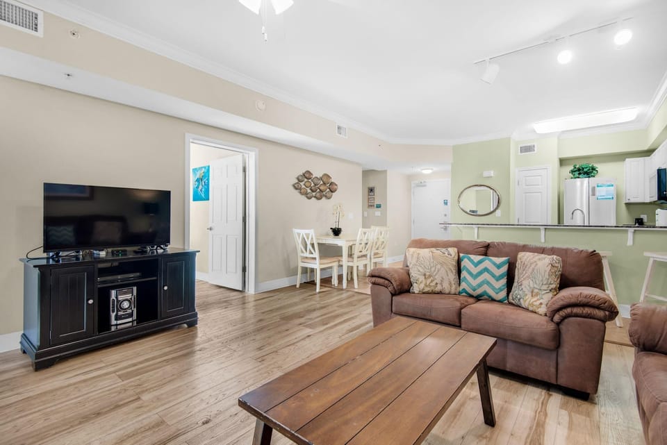 Condo, 1 King Bed with Sofa bed (Tidewater 2115) | Living area | TV