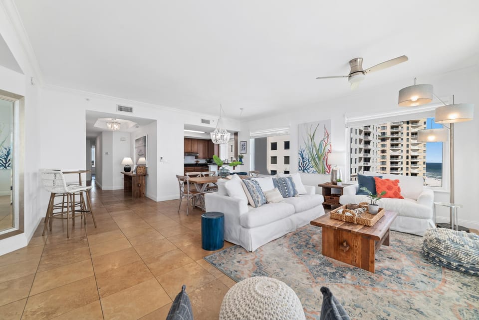 Condo, Multiple Beds (Indigo West 1101) | Living area | TV