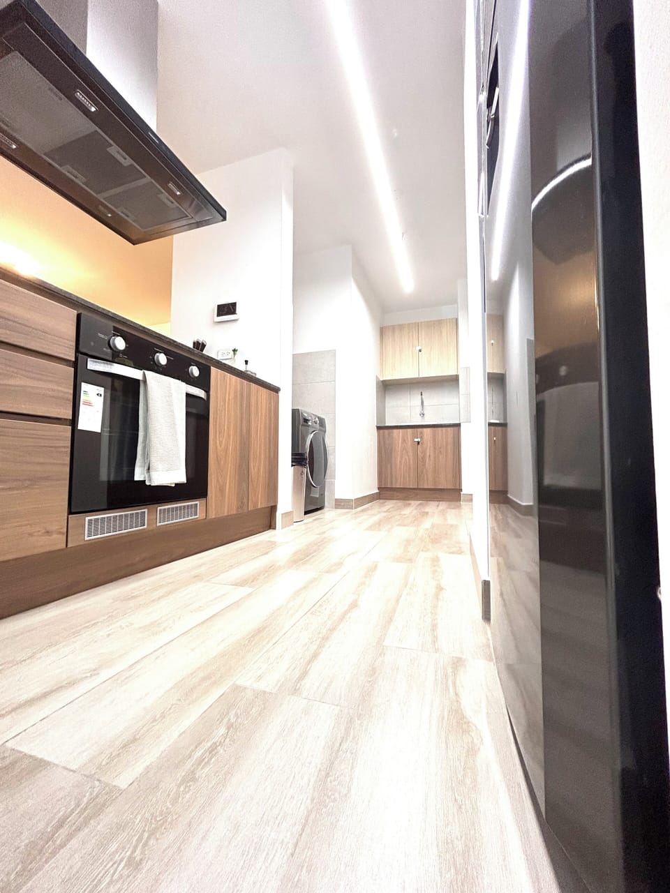 Apartment | Private kitchen | Fridge, microwave, oven, stovetop
