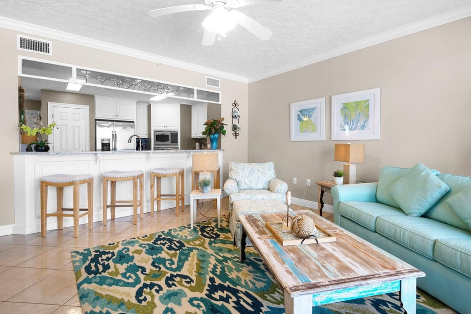 Condo, Multiple Beds (Hidden Dunes 402) | Living area | TV