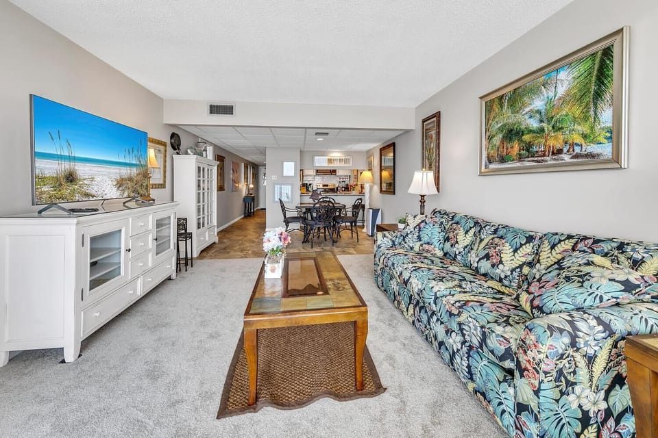 Condo, 1 King Bed with Sofa bed (Windward 604 at Edgewater) | Living area | TV