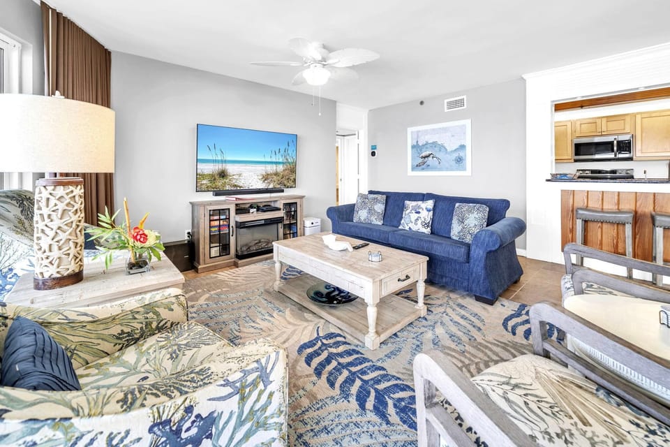 Condo, Multiple Beds (Long Beach Resort 2-201) | Living area | TV