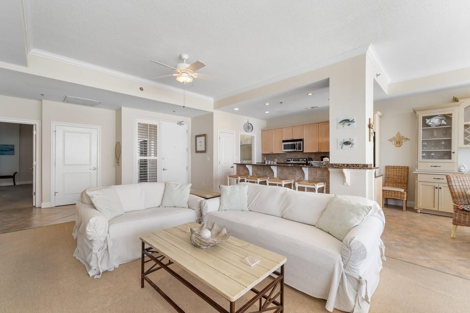 Condo, Multiple Beds (La Playa 902) | Living area | TV