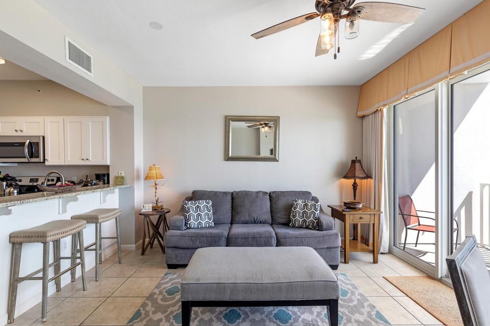 Condo, 1 King Bed with Sofa bed (Windemere 904 Pool Side Cabana Includ) | Living area | TV