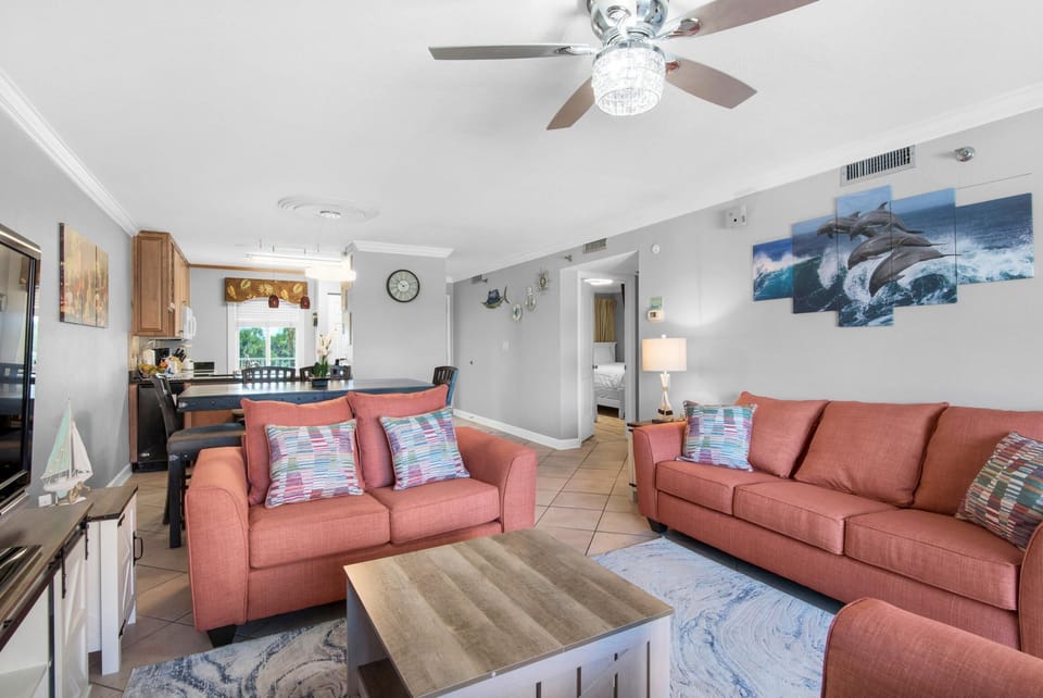 Condo, Multiple Beds (The Islander 211) | Living area | TV