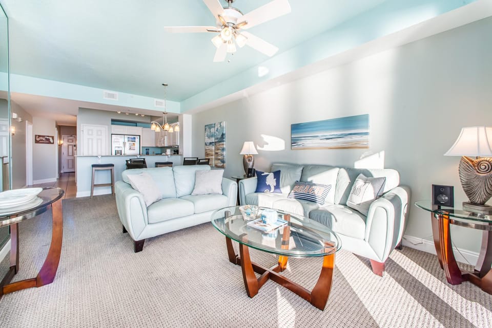 Condo, Multiple Beds (Sea Dunes 603) | Living area | TV