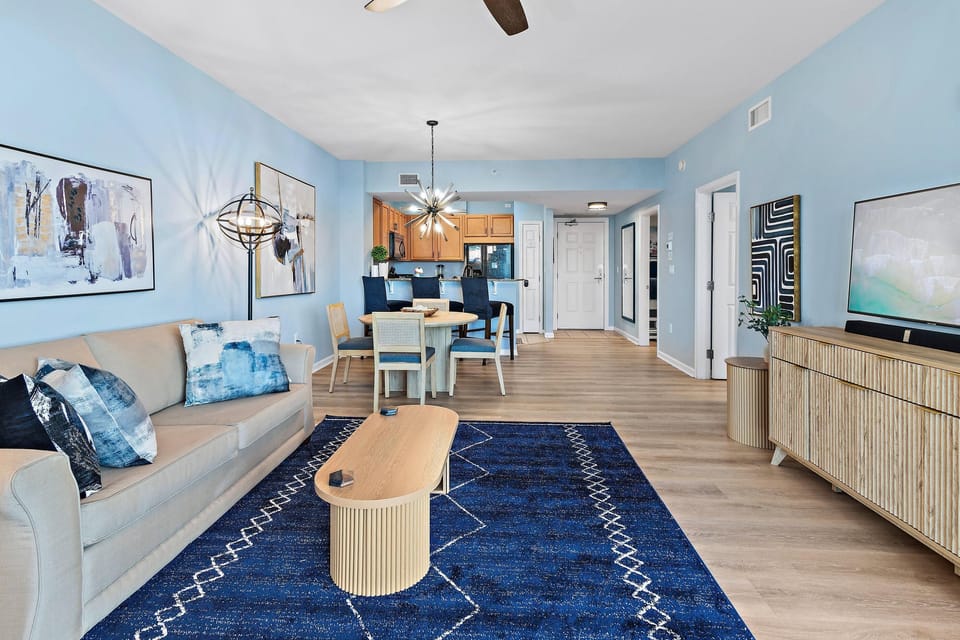 Condo, Multiple Beds (Palms Resort #2606 Jr. 2BR) | Living area | TV