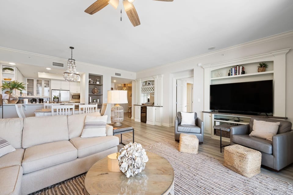 Condo, Multiple Beds (Indigo East 802) | Living area | TV