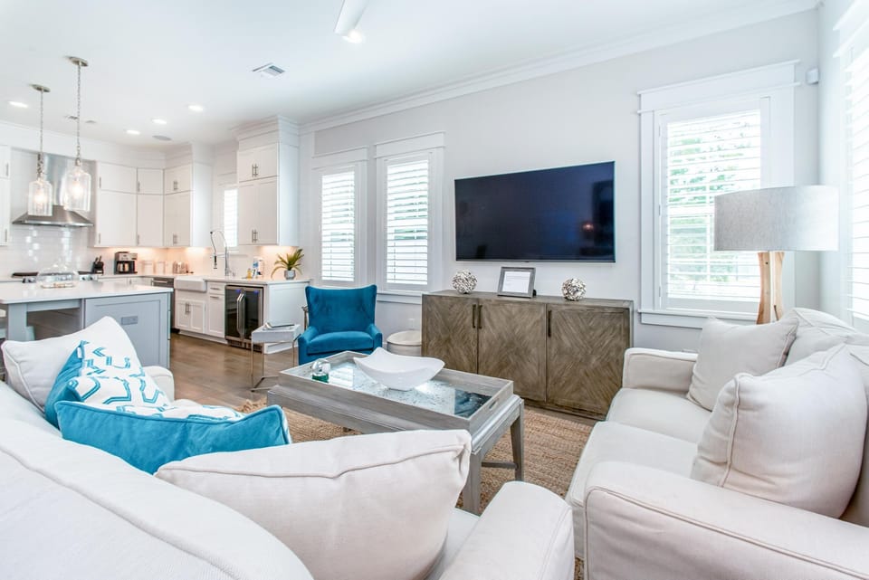 House, Multiple Beds (The GRAYTest 30A Beach House) | Living area | TV