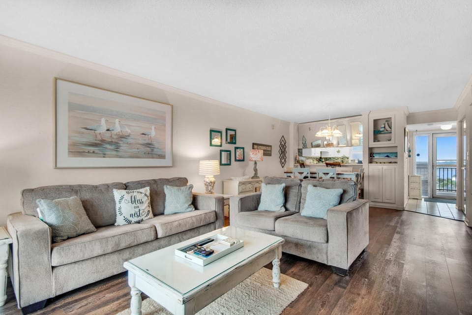 Condo, Multiple Beds (Emerald Isle 708) | Living area | TV