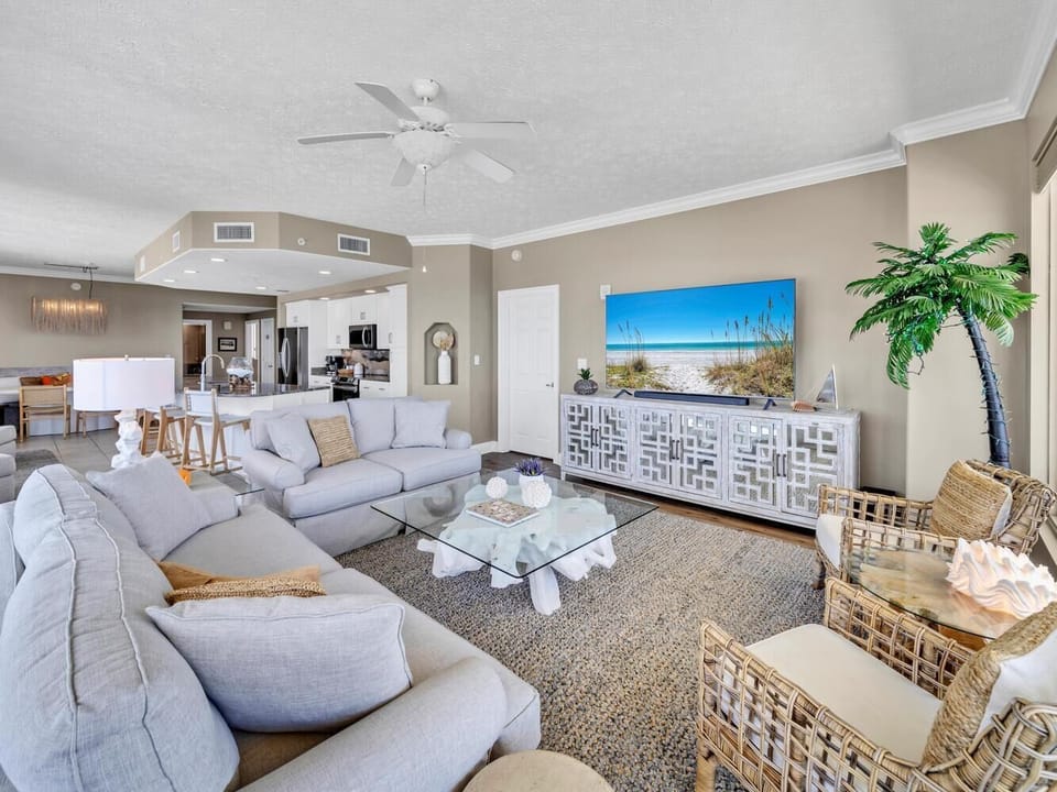 Condo, Multiple Beds (Gulf Crest 2107A) | Living area | TV