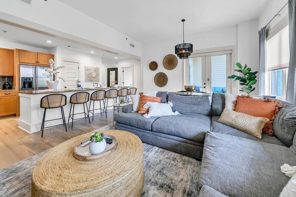 Condo, Multiple Beds (Redfish Village M1222) | Living area | TV