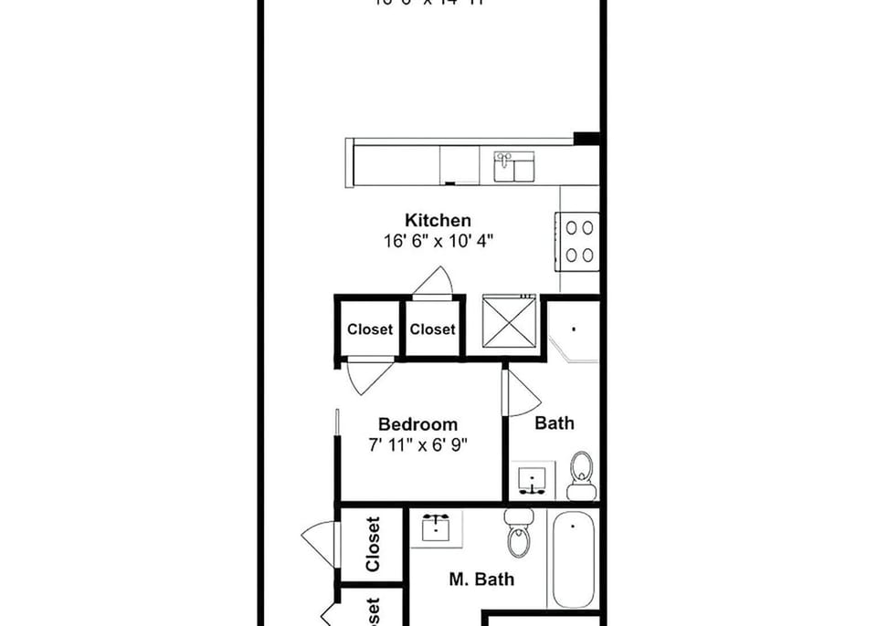 Condo, 1 King Bed with Sofa bed (Majestic Beach Towers 1-2205) | Floor plan