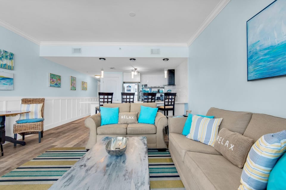 Condo, Multiple Beds (Boardwalk 209) | Living area | TV