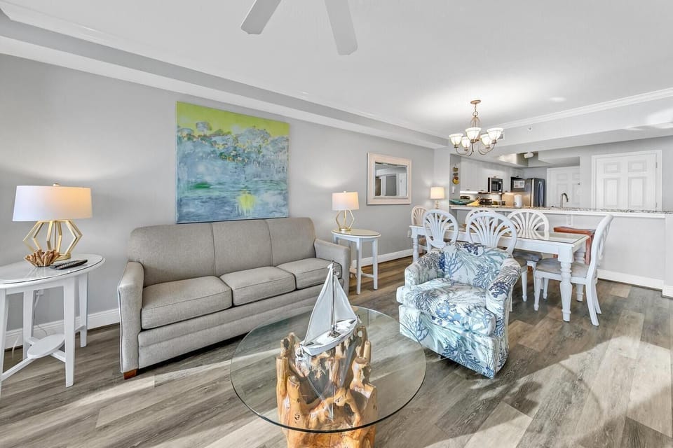 Condo, Multiple Beds (Emerald Beach 431) | Living area | TV