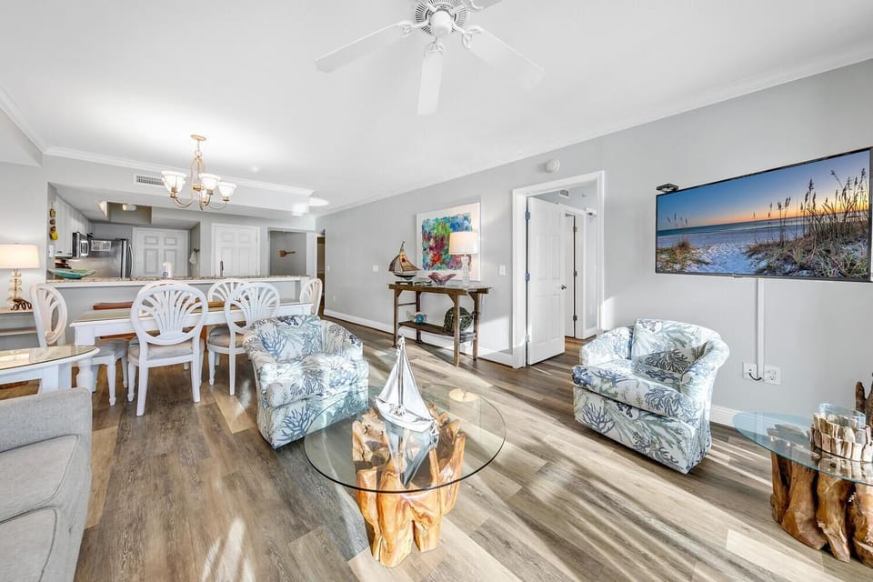 Condo, Multiple Beds (Emerald Beach 431) | Living area | TV