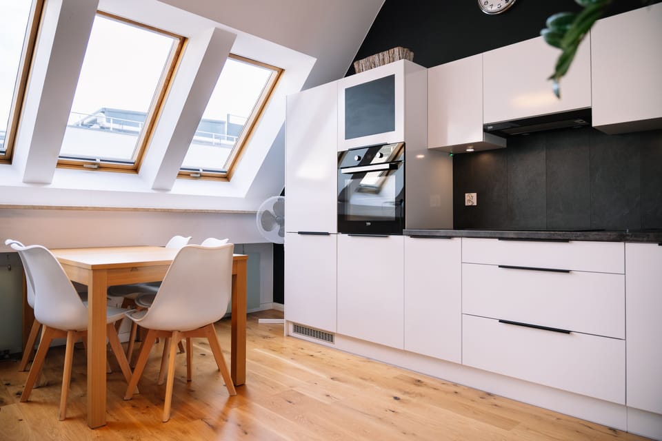 Deluxe Apartment | Private kitchenette | Fridge, microwave, oven, stovetop