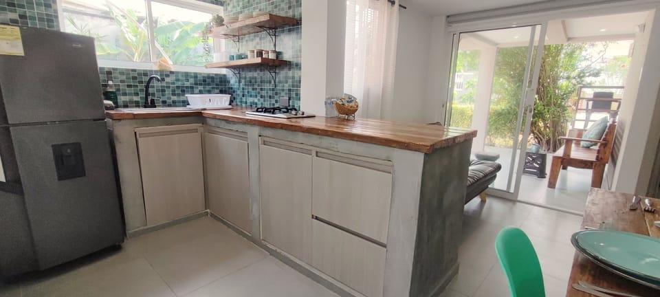 Bungalow, 2 Bedrooms, Kitchen | Private kitchen | Full-size fridge, microwave, espresso maker, coffee/tea maker