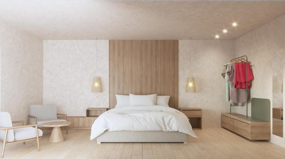 Deluxe Double Room, Balcony, Pool View | Desk, laptop workspace, iron/ironing board, free WiFi