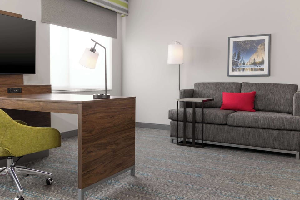Studio, 1 King Bed, Accessible (Mobility & Hearing, Roll-In Shower) | Living area