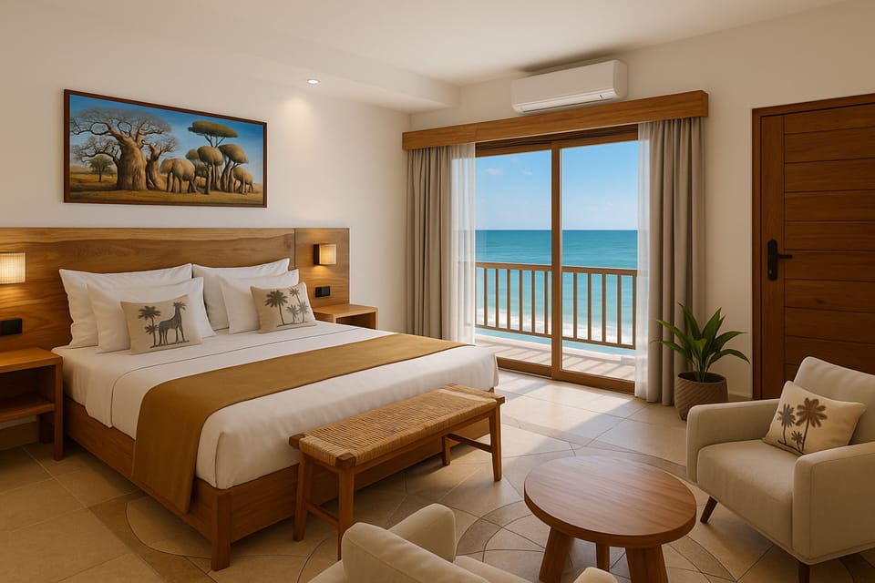 Deluxe Room, Ocean View, Oceanfront (King or Twin Bed) | In-room safe, desk, bed sheets, wheelchair access