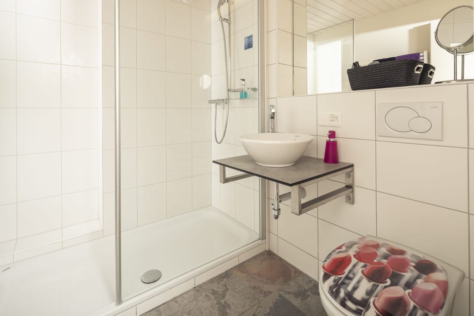 Double Room, Balcony (Wonderful) | Bathroom | Shower, free toiletries, hair dryer, bathrobes