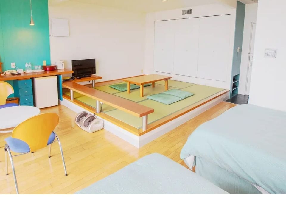 Japanese Western Room, Ocean View | In-room safe, laptop workspace, blackout drapes