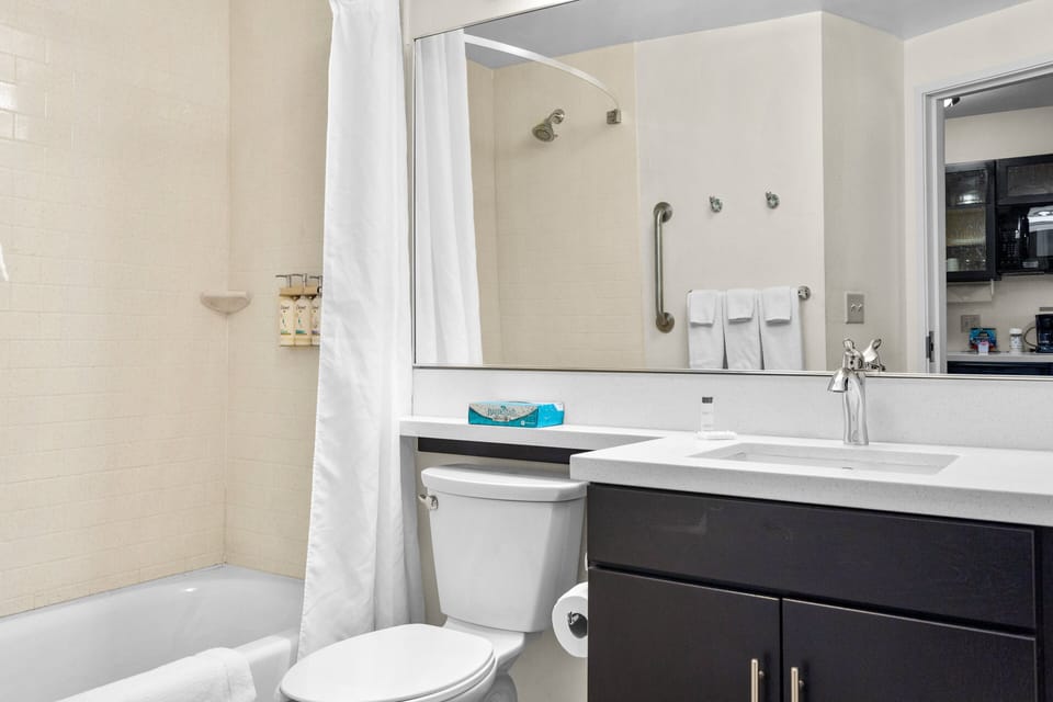 Hair dryer, towels