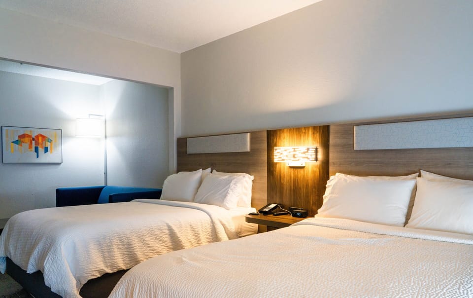Standard Room, 2 Queen Beds | In-room safe, desk, laptop workspace, iron/ironing board
