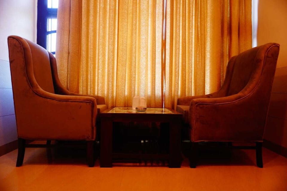 Superior Double Room, 1 Bedroom, Accessible, Mountain View | Living area | Fireplace, books