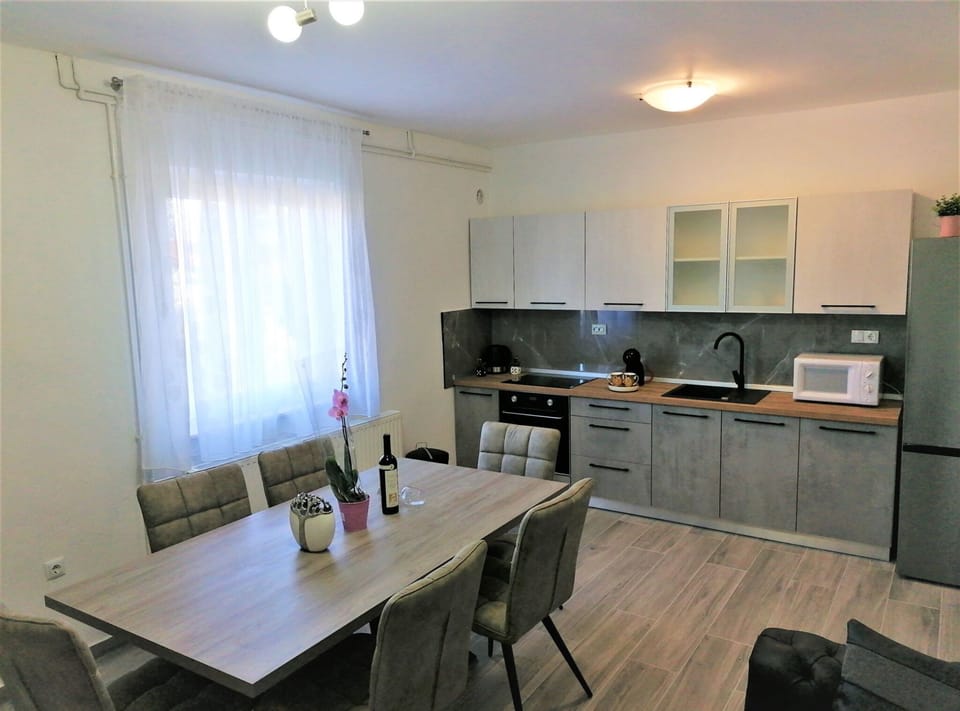 Apartment (Three Bedroom Apartment with Terrace) | Private kitchen | Fridge, dining tables