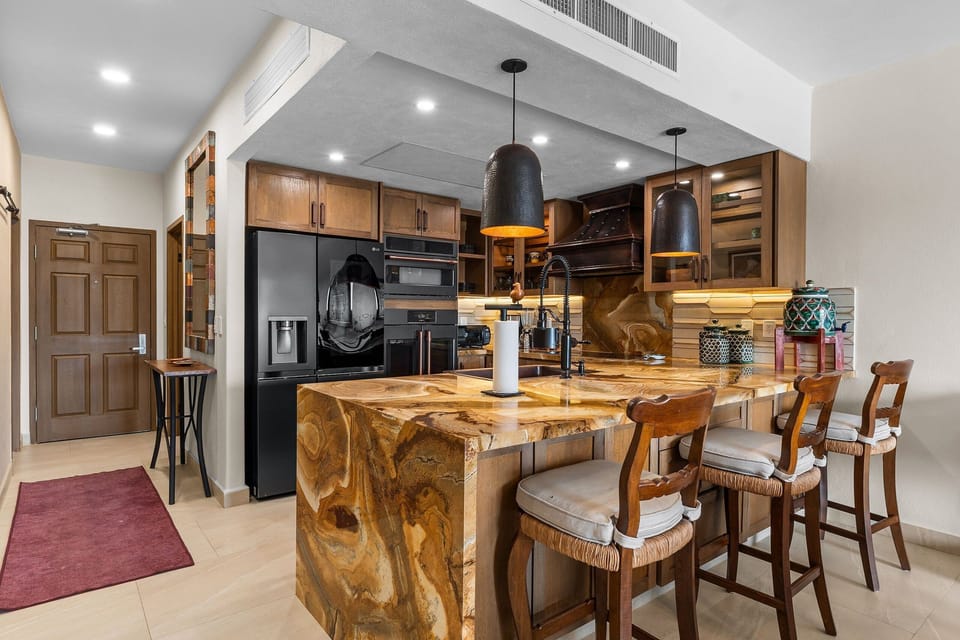 Apartment | Private kitchen | Full-size fridge, microwave, oven, dishwasher