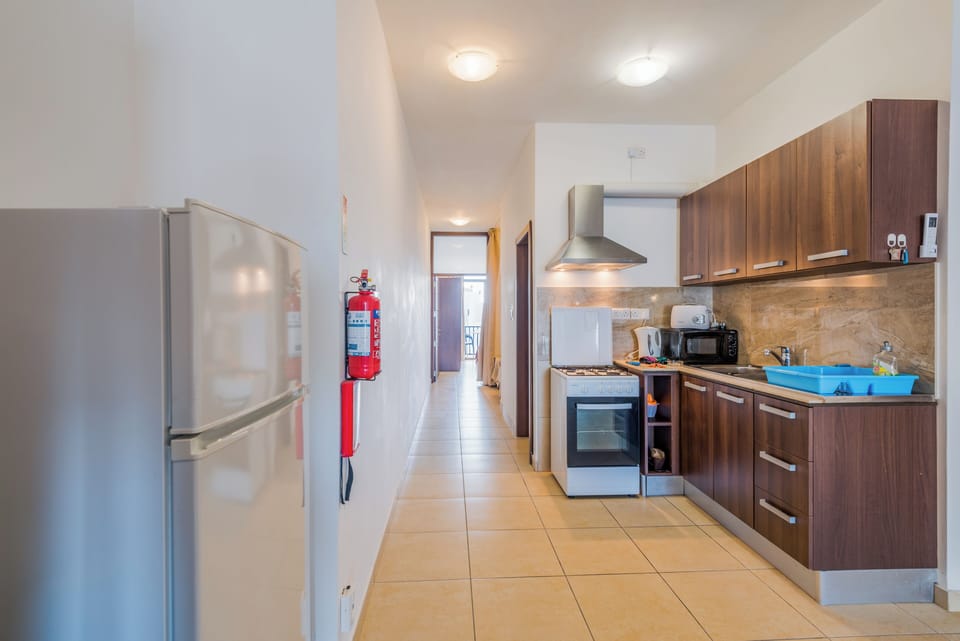 Standard Apartment | Private kitchen | Full-size fridge, microwave, oven, stovetop