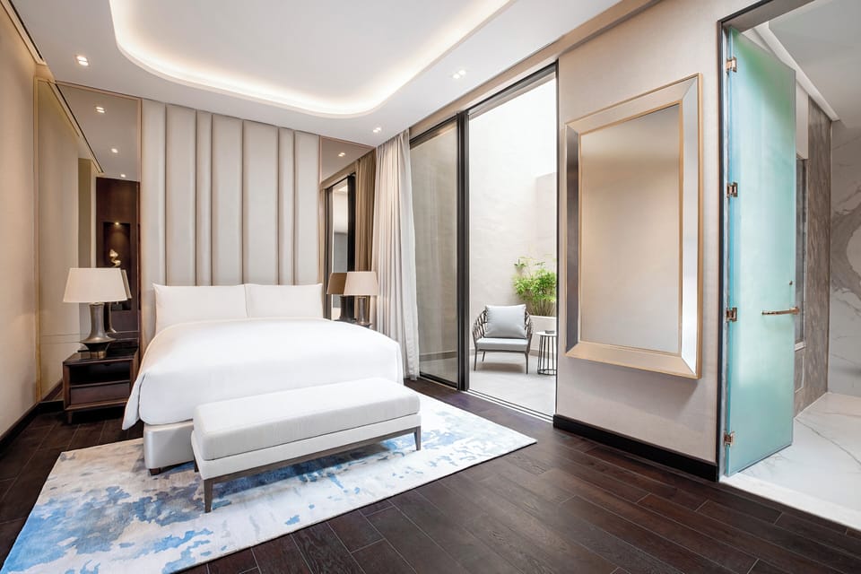 Egyptian cotton sheets, premium bedding, memory foam beds, minibar