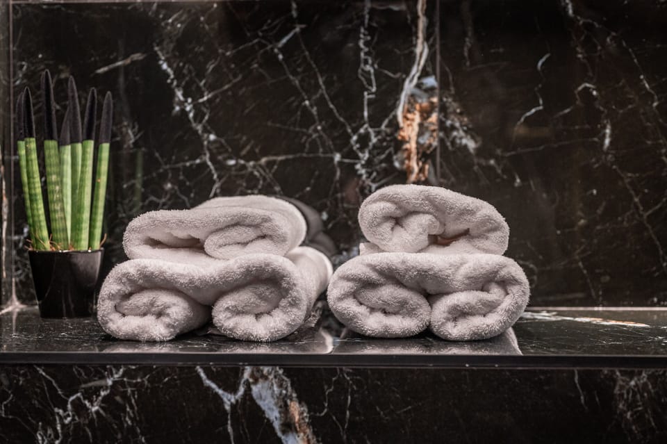 Luxury Double Room | Bathroom amenities | Shower, rainfall showerhead, designer toiletries, hair dryer
