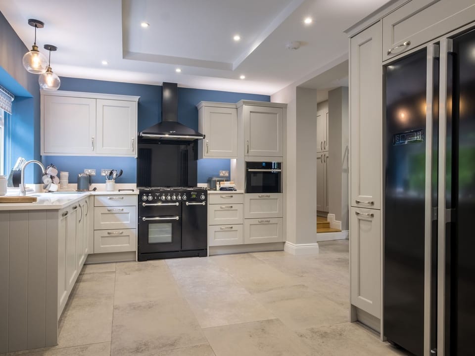 Fridge, dishwasher, electric kettle, toaster