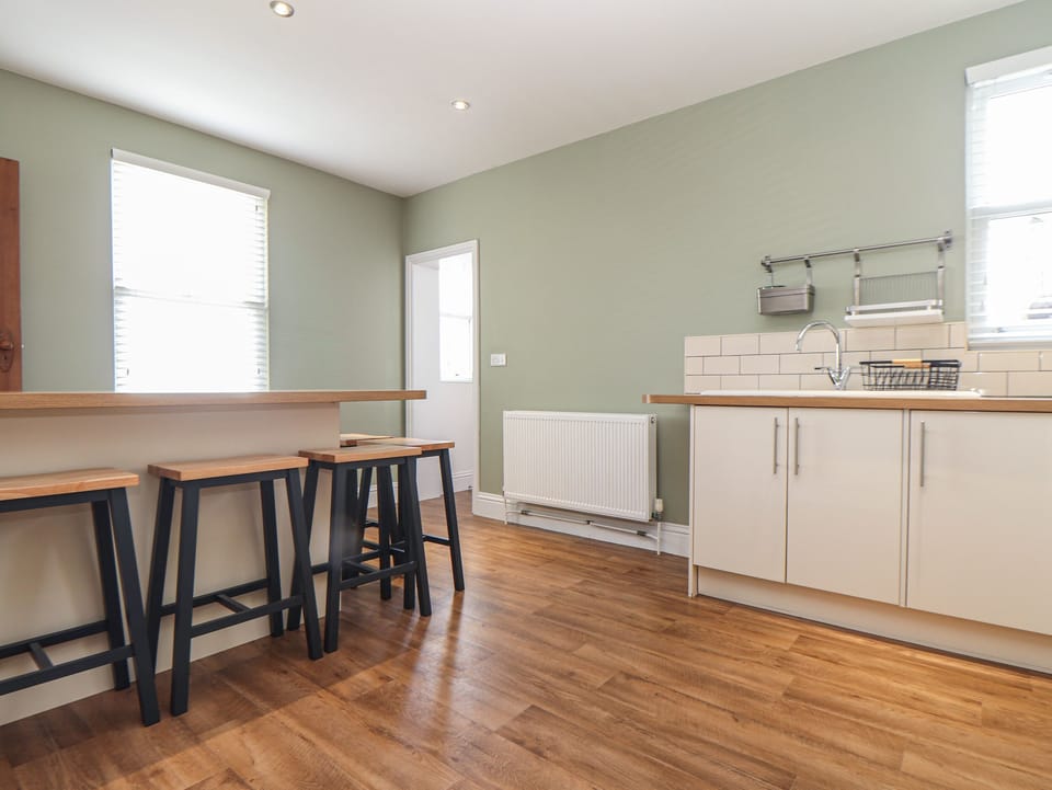 Fridge, dishwasher, electric kettle, toaster